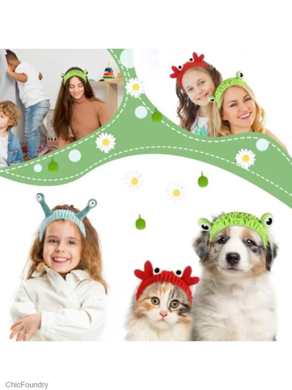 3 Pack Coral Fleece Spa Headbands Cute Animal Face Wash Hair Wraps Elastic